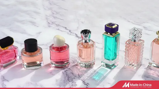 30ml 50ml 70ml Beauty Care Luxury Perfume Glass Bottle with Crimped Sprayer and Plastic Cap of Cosmetic Packaging Empty Bottle