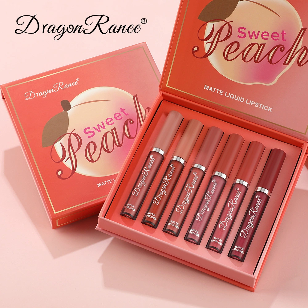 Dr 6PCS/Set Matte Lipgloss Sets, Waterproof, Non-Fading, Non-Stick Cup, Long-Lasting